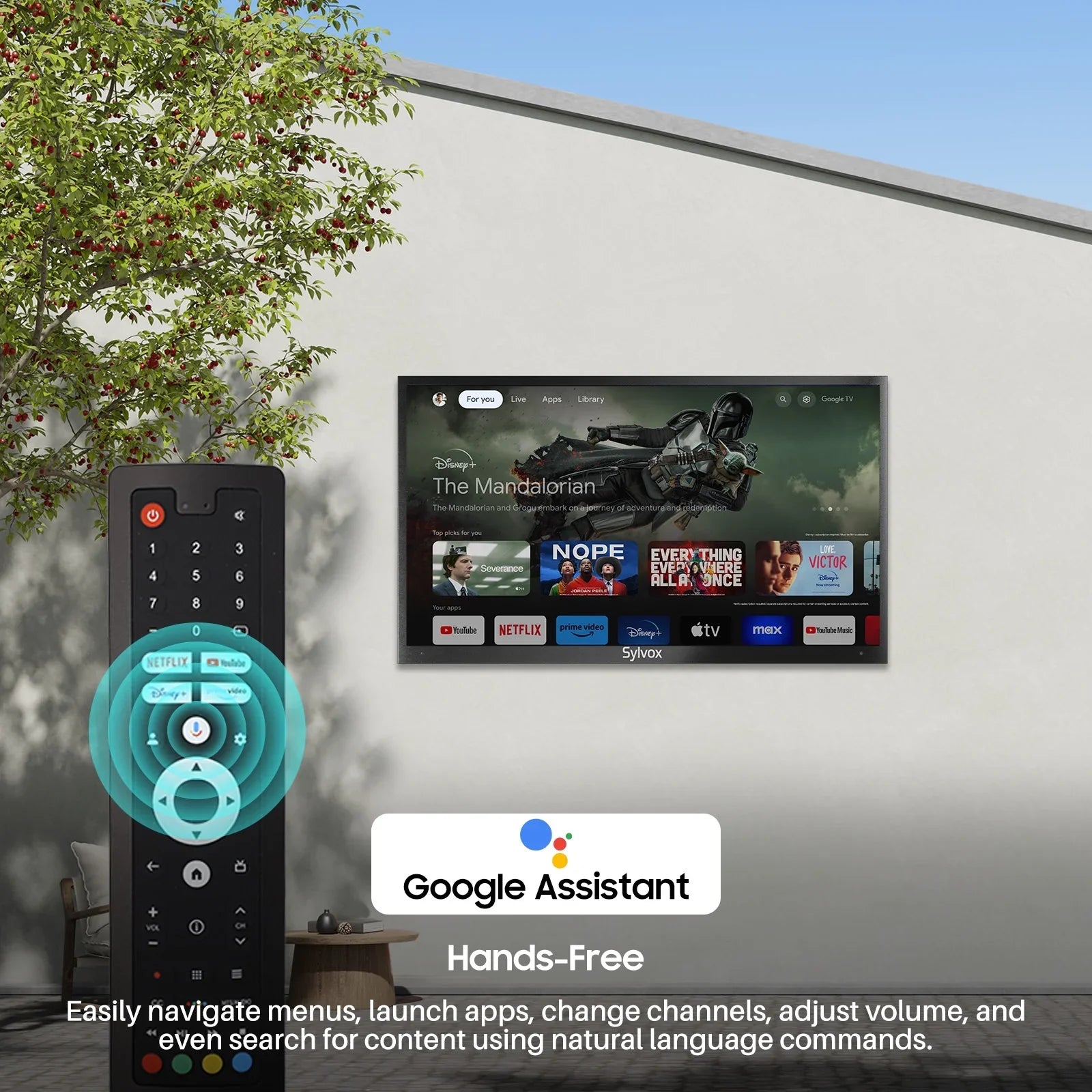 Outdoor , 43''  Smart Google , IP55 Waterproof, Dolby Vision , Voice Remote,1000nits Weatherproof Television, Chromecast Built-in for Deck, Patio or Garden(Deck Pro  2.0)