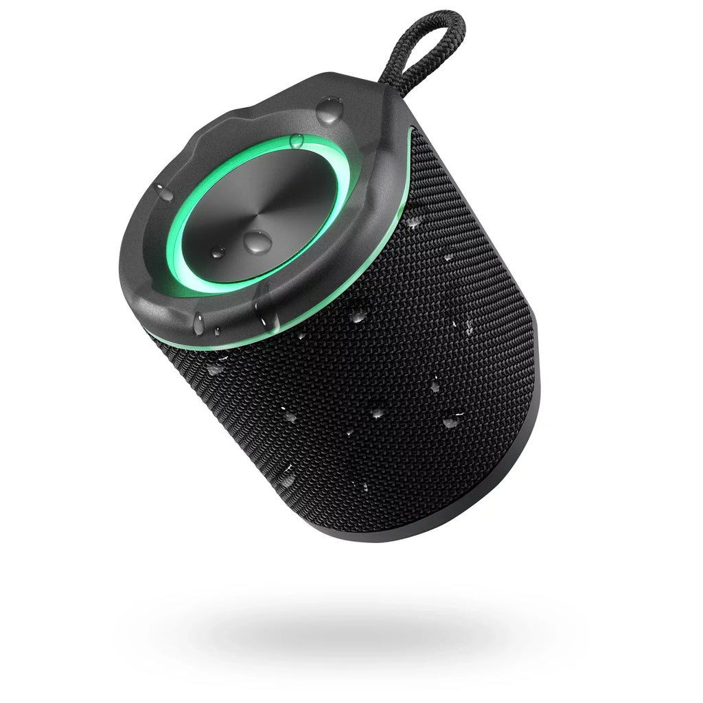 iLive Light up Bluetooth Wireless Waterproof Fabric Speaker, ISBW103B, Black