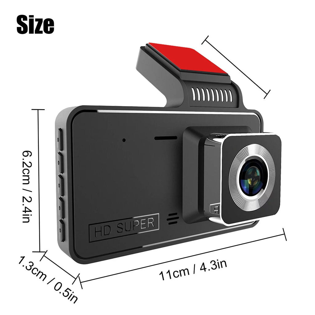 Dual Lens Car  Dash Cam Video Recorder G-Sensor 1080P Front And Rear Camera