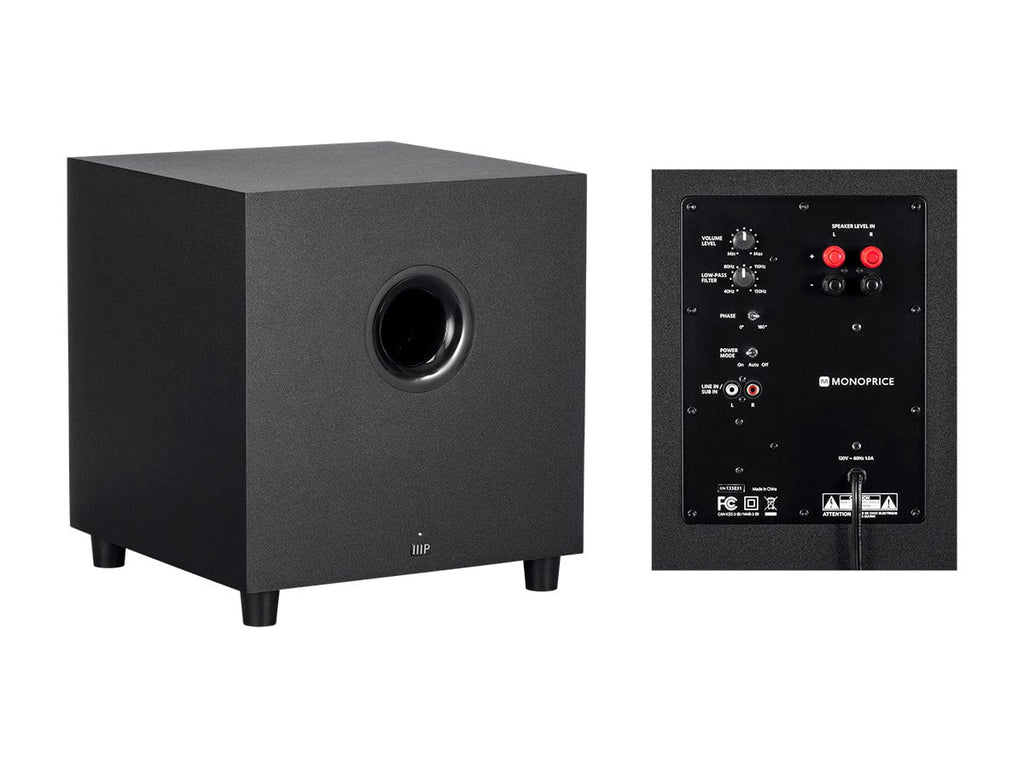 Monoprice Premium 5.1.4-Ch. Immersive Home Theater System - Black With 8 Inch 200 Watt Subwoofer