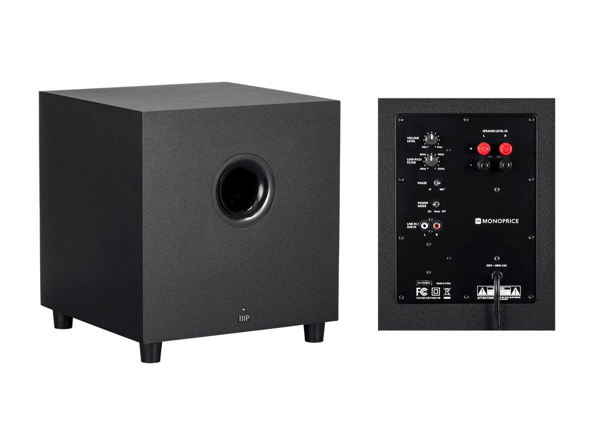 Monoprice Premium 5.1.4-Ch. Immersive Home Theater System - Black With 8 Inch 200 Watt Subwoofer