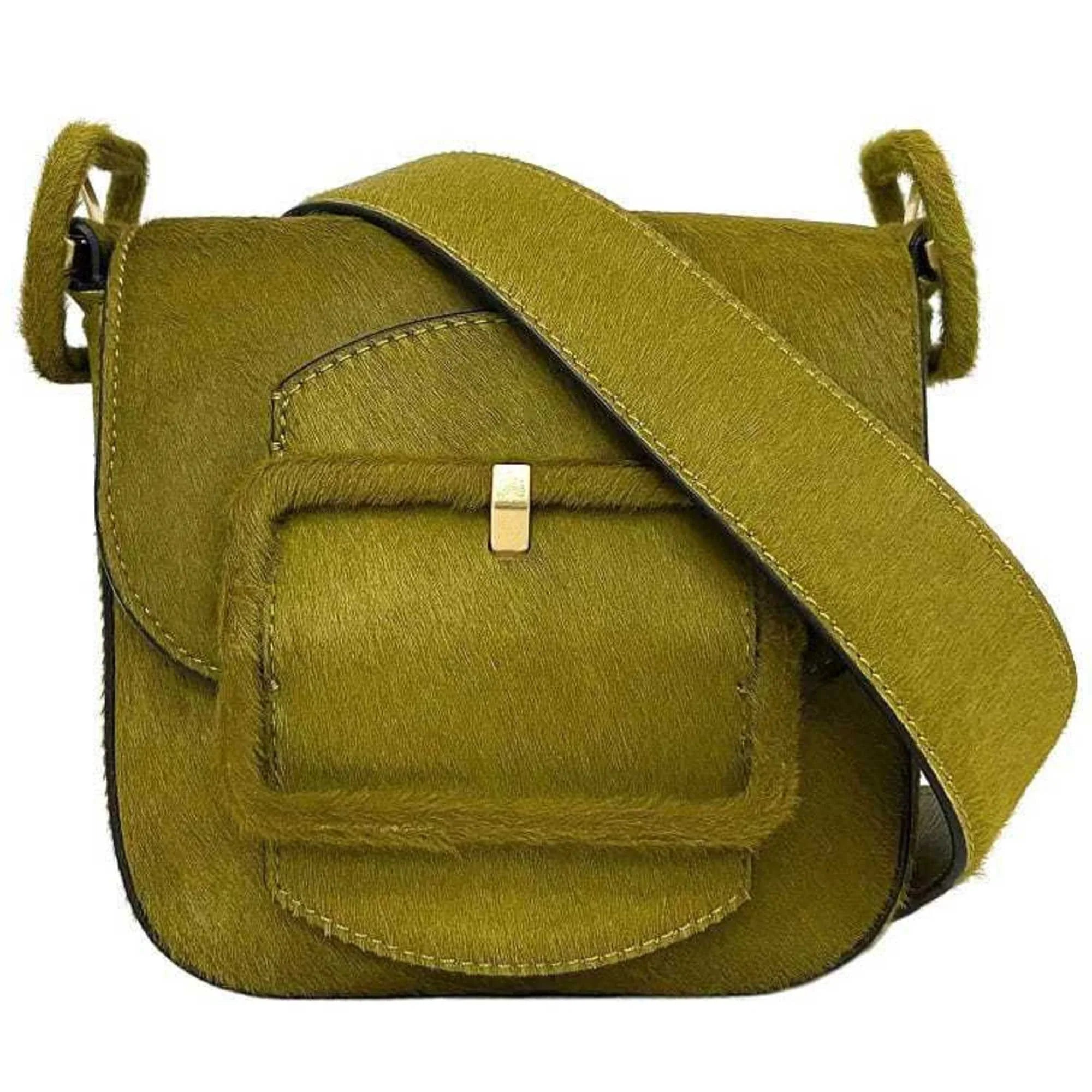 Pre-Owned Tory Burch Bag Green Half Moon Harako Leather   Flap Belt Women's (Good)