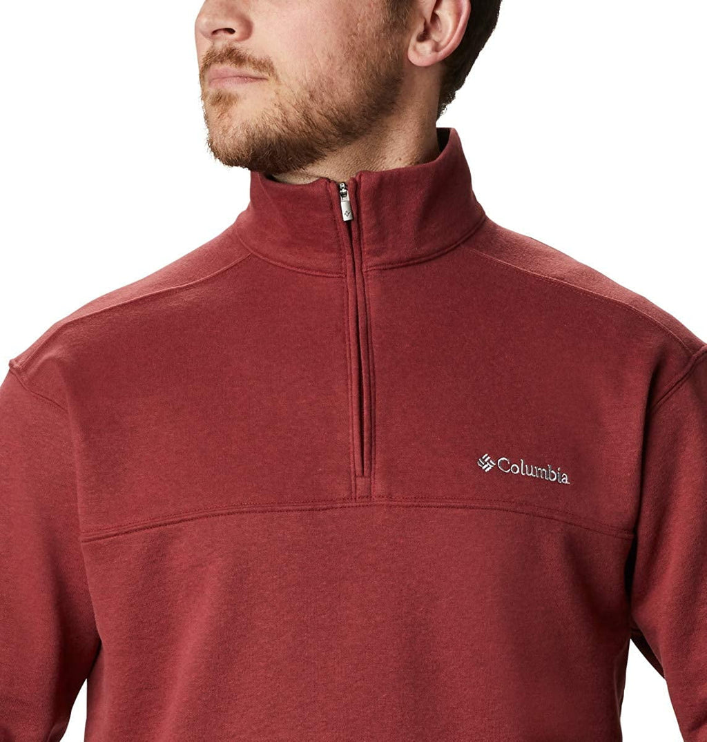 Columbia Men's Hart Mountain  Half Zip, Red Jasper, Large