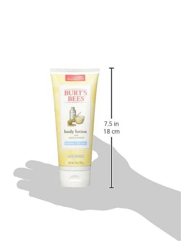 Burt's Bees Body Lotion for Normal to Dry Skin with Milk & Honey, 6 Oz (Pack of 3)