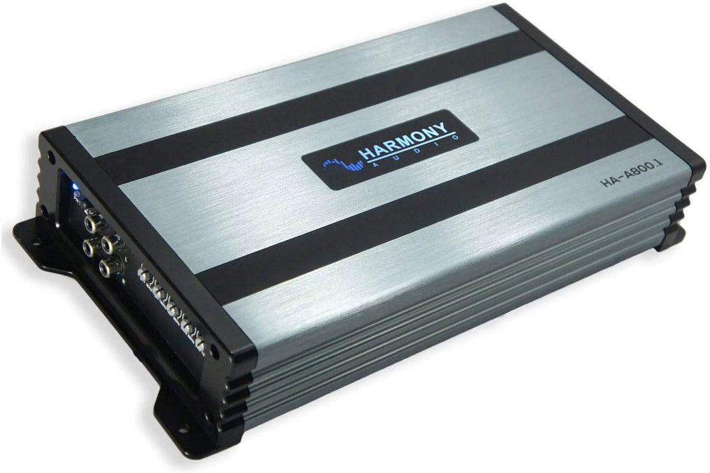 Universal Car Stereo Rearfire Sealed Single 12" Alpine Next-Generation R-Series R2-W12D4 Sub Box Enclosure with Harmony -A800.1 Amplifier & 4GA Amp Kit
