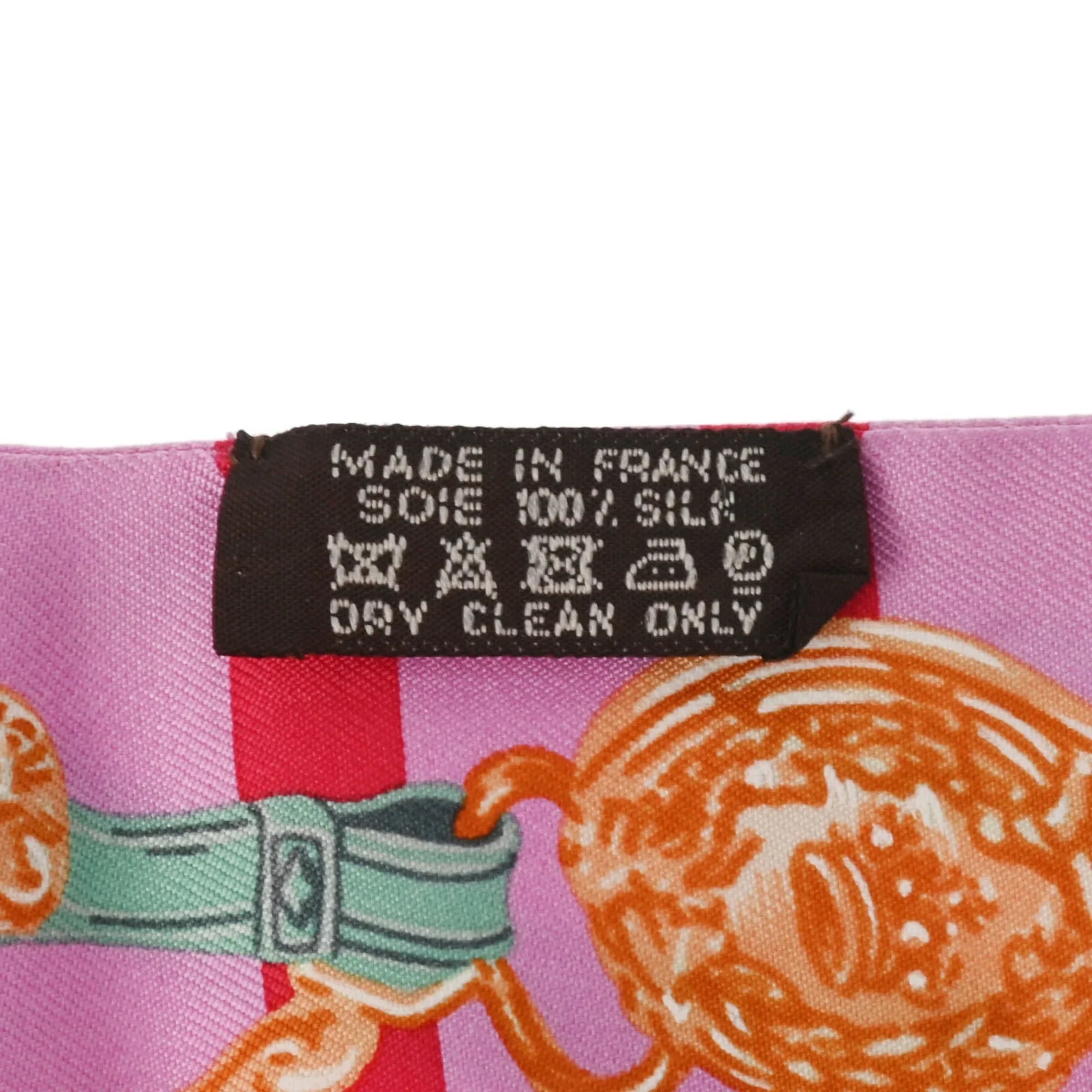 Pre-Owned  Twilly    Old Tag Pink/Red/Green - Women's 100% Silk Scarf Muffler (Fair)