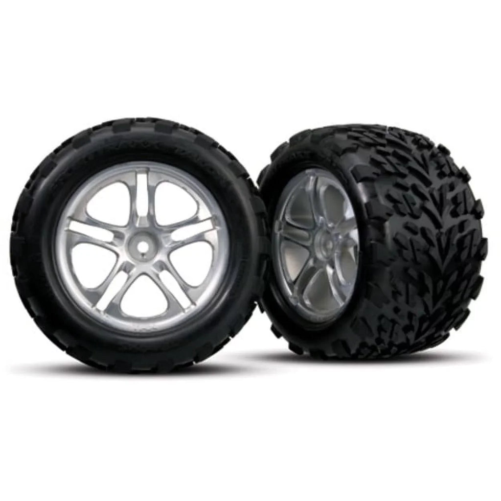 Traxxas 5174A Split Spoke Wheel With Talon Tire (2): T-Maxx, Revo
