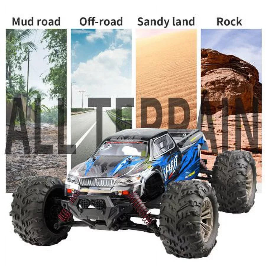 Hosim 1:16 Scale 36+ kmh High Speed  Trucks for Adults - 4WD Electric Off-Road Waterproof  Cars Radio Control Vehicle with 2 Batteries All Terrian  Monster Trucks for Boy