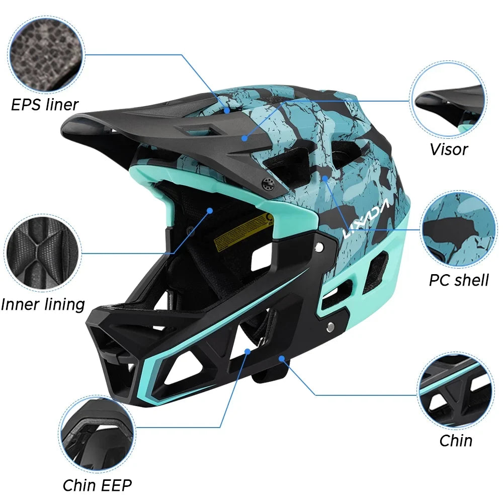 Tomshoo Safety headgear,With Visor Over 31 Downhill Mtb Bike Helmet Visor Over Helmet Men/women 31 Head Mtb Helmet Mountain Bike Circumferences Of 59 Spirastell Visor Ideal Downhill Owsoo
