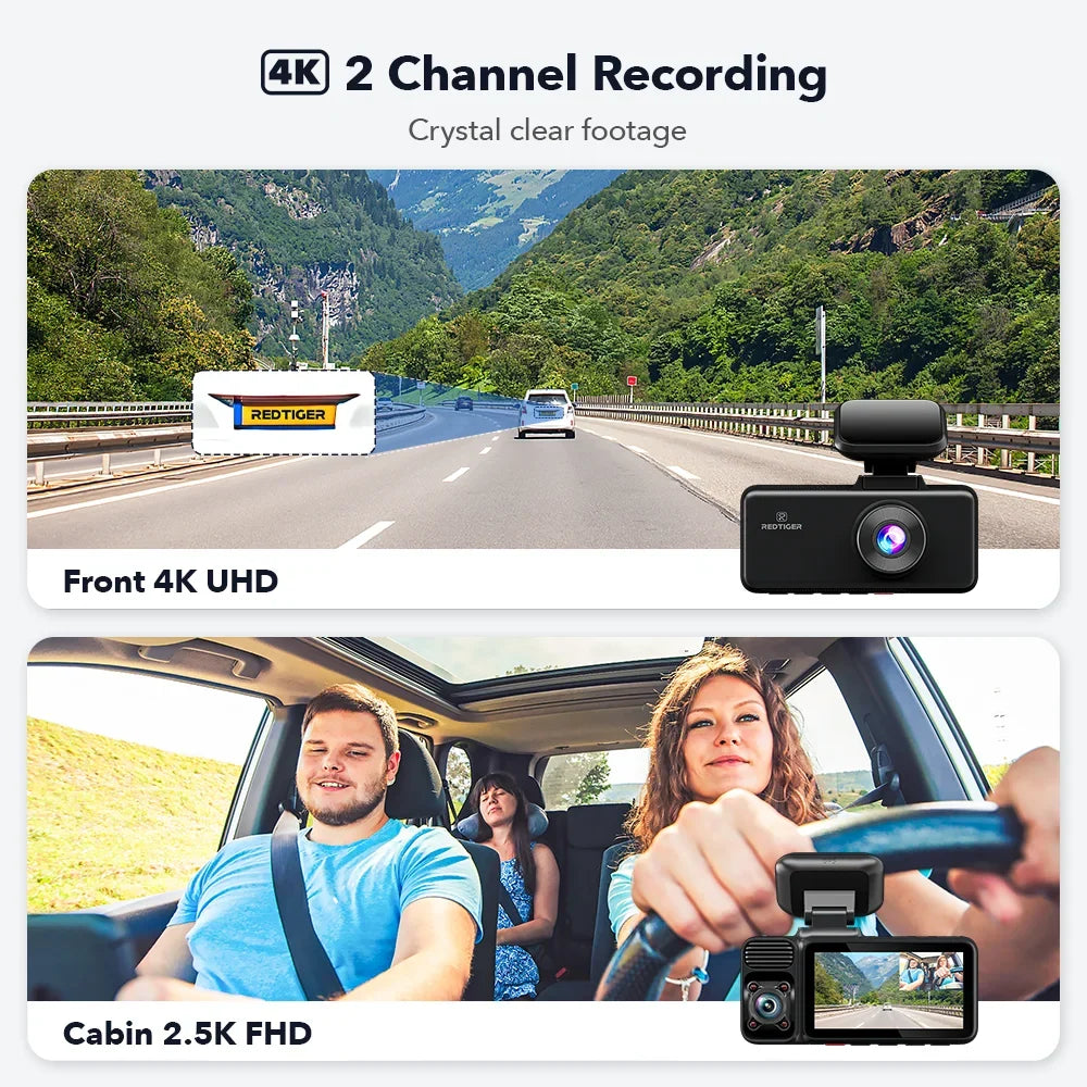 Dash Cam 3 Channel, DashCam Front and Rear with 5G WiFi , Dash Camera Three Way with 3 inch  Screen Free 64GB Card, Triple Car Camera with  Night Vision, Vehicle