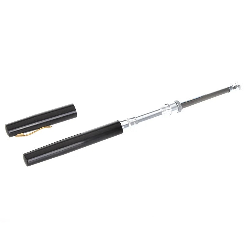 Mini Aluminum Pocket Pen Fishing Rod Pole + Reel
