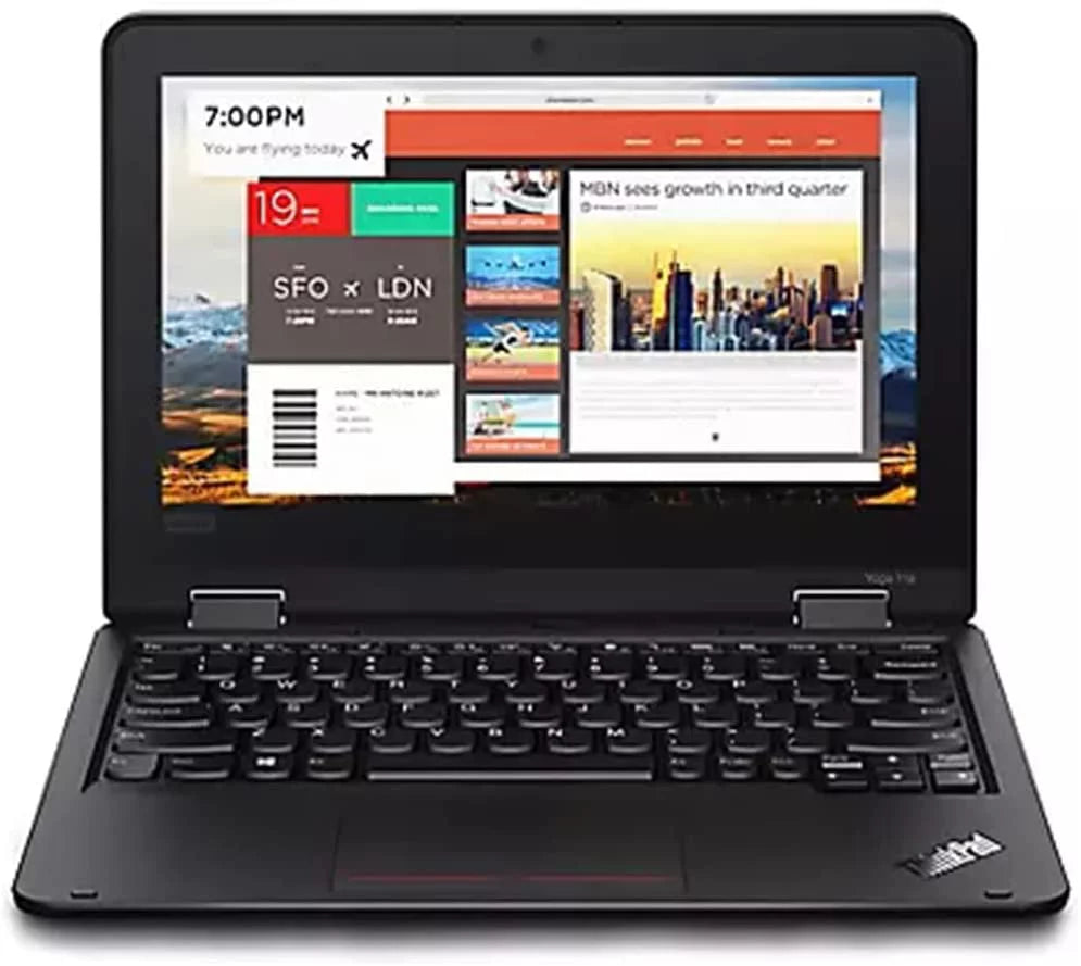 Lenovo ThinkPad Yoga 11E 2-in-1  Touchscreen Laptop , Intel Celeron N4120 Processor, 4GB , 128GB , Webcam,Stereo Speakers, -C, , WiFi, Windows 10 Pro, Mazepoly Accessories