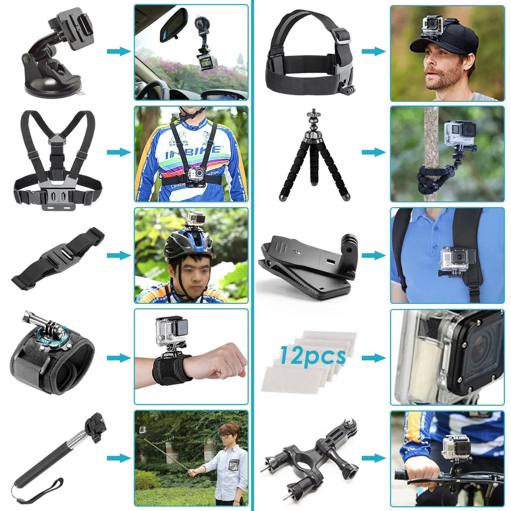 Restored GoPro HERO8 Black Digital Action Camera - Waterproof, Touch Screen, 4K  Video, 12MP Photos, Live Streaming, Stabilization - with 50 Piece Accessory Kit - All You Need Bundle (Refurbished)