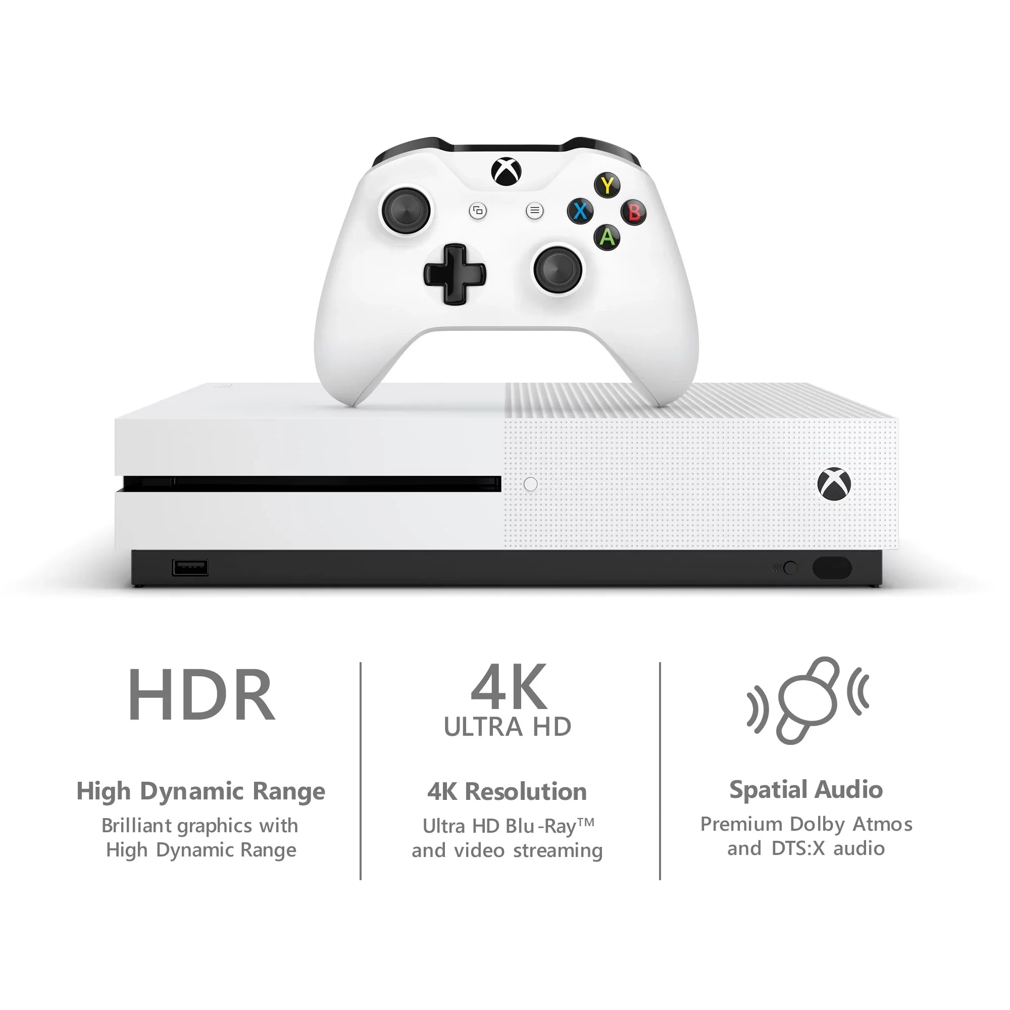 Microsoft Xbox One S 1TB Battlefield V Bundle, White, 234-00679
