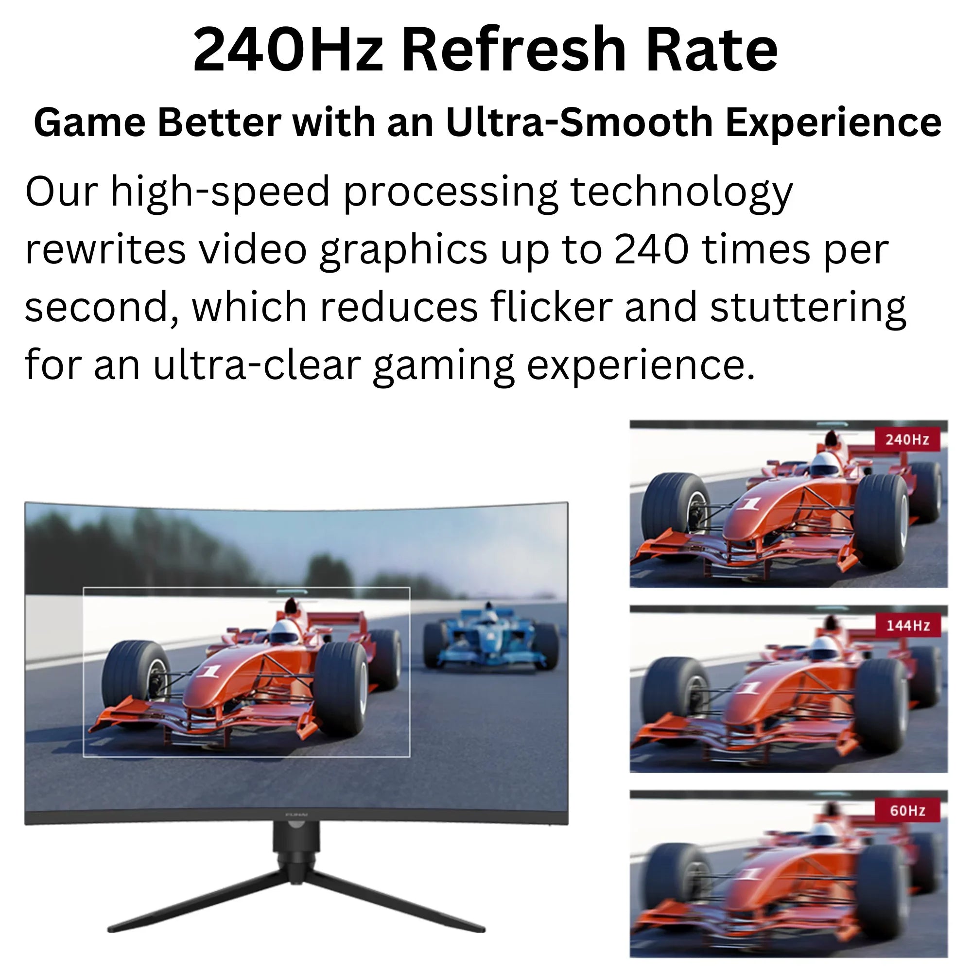 Funai 32"  Curved 240Hz, 1ms, , ,  FreeSync™ Premium Enabled Gaming Monitor (-32C545)