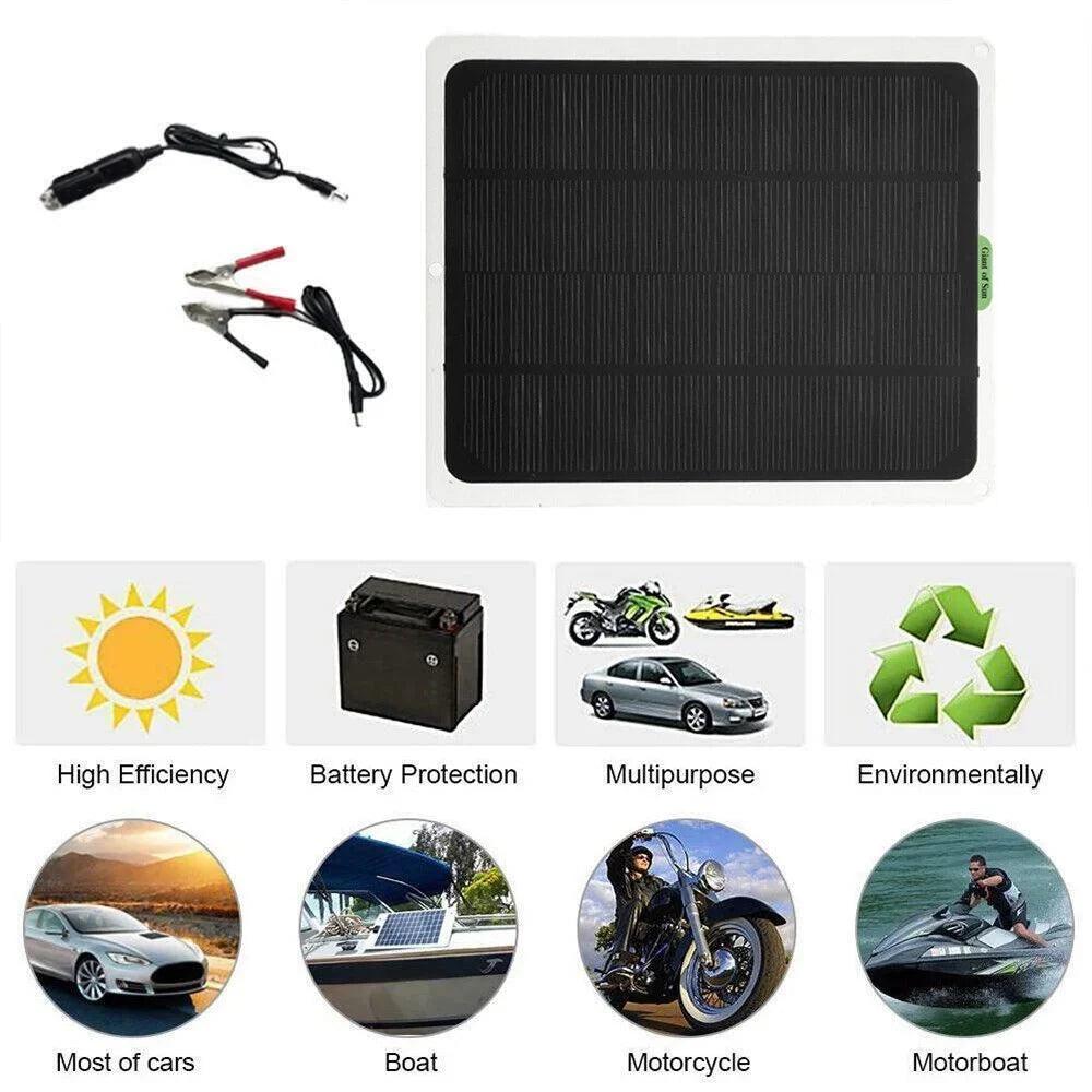 22W 12V Portable Solar Battery Charger & Maintainer - Solar Panel-Built - in Intelligent Charge Controller-Solar Powered Charger for Automobile Car , etc…