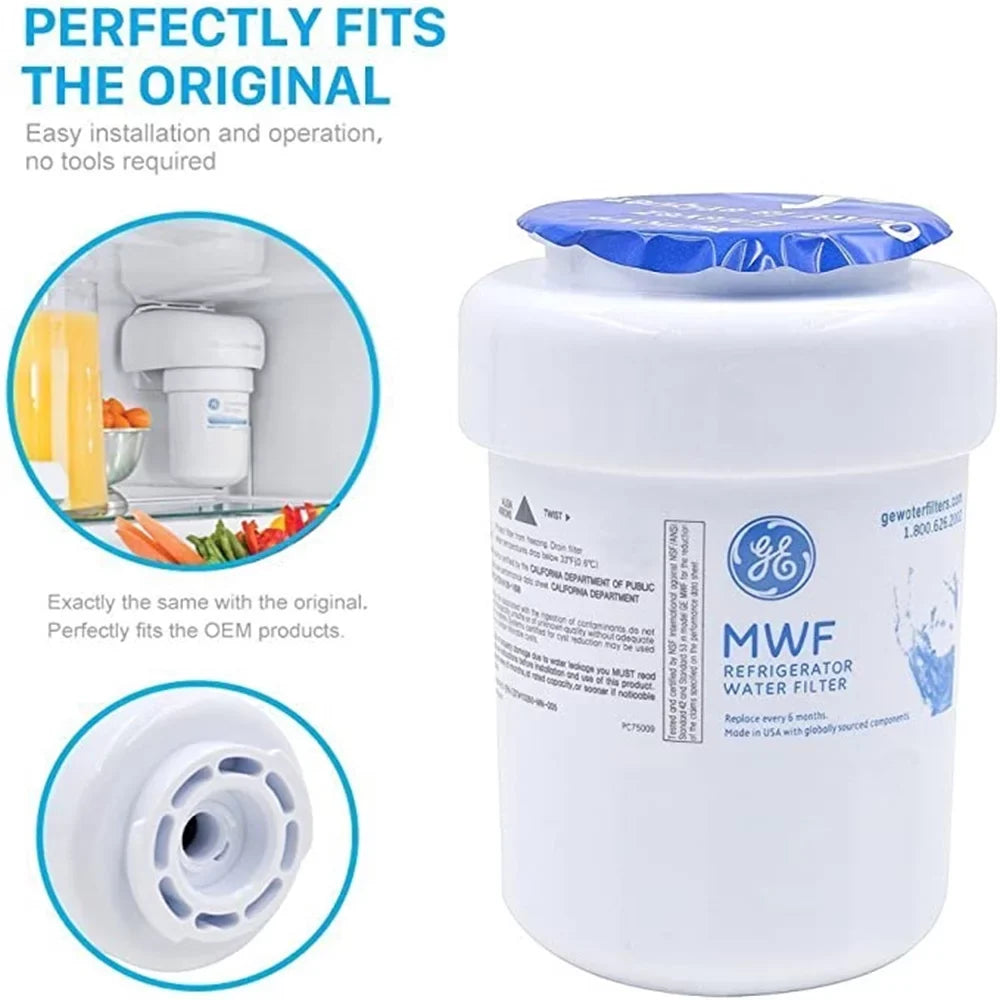 3 Pack  Refrigerator Water Filter, Replacement for Smart Water , , ,  -1, WFC1201, GSE25GSHECSS, PC75009, RWF1060