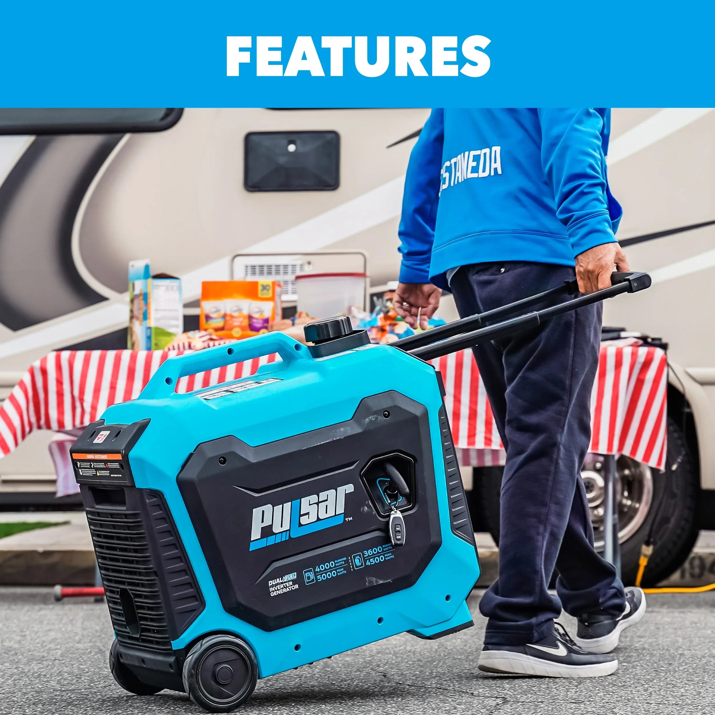 Pulsar 5000-Watt Dual Fuel  Ready Inverter Generator with Remote Start and  Sentry