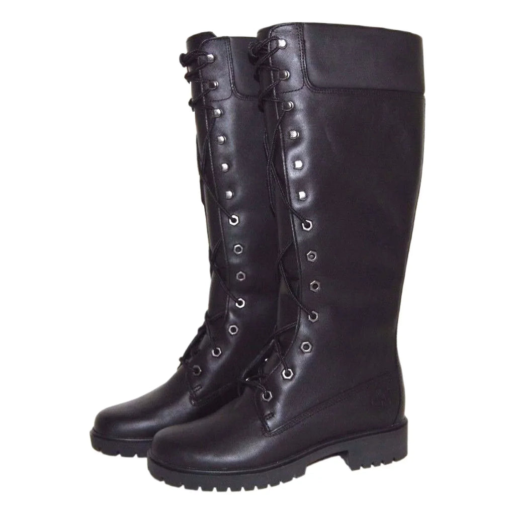 Timberland Women Premium 14 Inch Black Medium Leather Boot 28398  Size 5