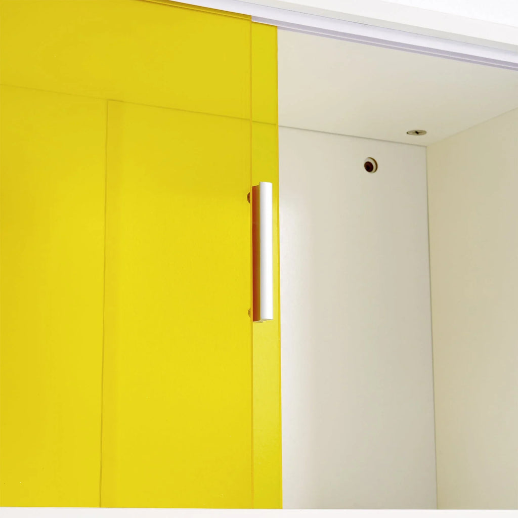 Bathroom Cabinet Wall Mounted, Multipurpose Storage Cabinet with Acrylic Sliding Doors for Bathroom Kitchen Living Room, White