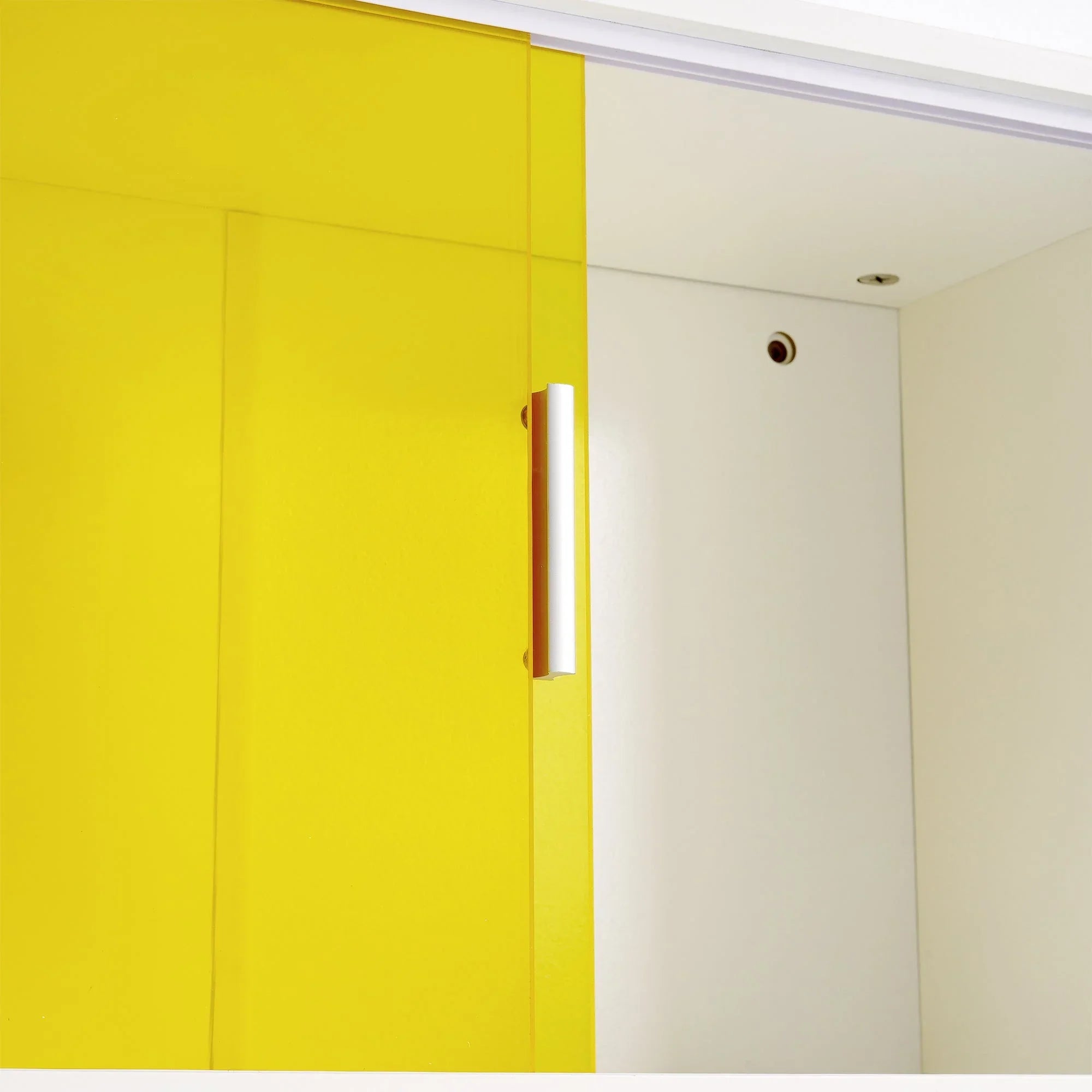 Bathroom Cabinet Wall Mounted, Multipurpose Storage Cabinet with Acrylic Sliding Doors for Bathroom Kitchen Living Room, White