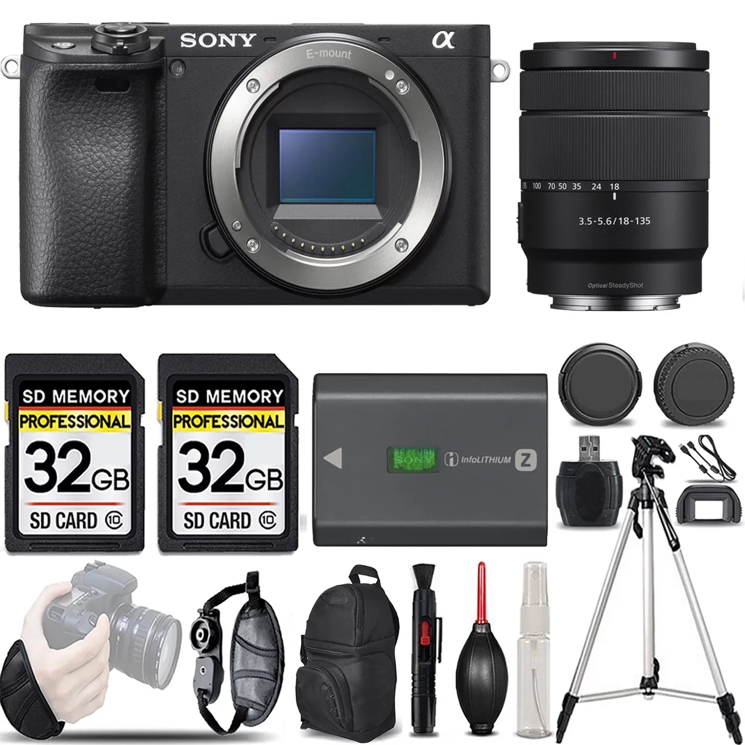 Sony a6400 Mirrorless Camera +18-135mm f/3.5-5.6  Lens -
