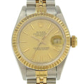 Pre-Owned Rolex Datejust combination automatic watch champagne gold dial 98 series 54g 79173 2023/09 (Like New)