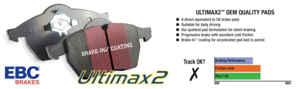 13-15 Acura  1.5 Hybrid Ultimax2 Front Brake Pads Fits select: 2012-2021  , 2012-2016  -V