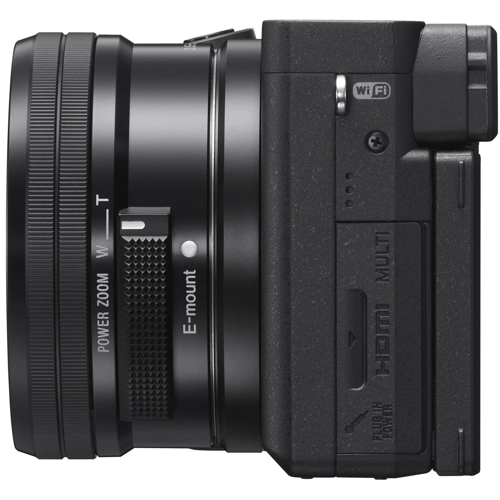 Sony -6400L a6400 Mirrorless -C Interchangeable-Lens Camera with 16-50mm Lens Bundle with 64GB Memory Card, Photo and Video Editing Suite, Camera Bag, 40.5mm Filter Kit and Camera Battery