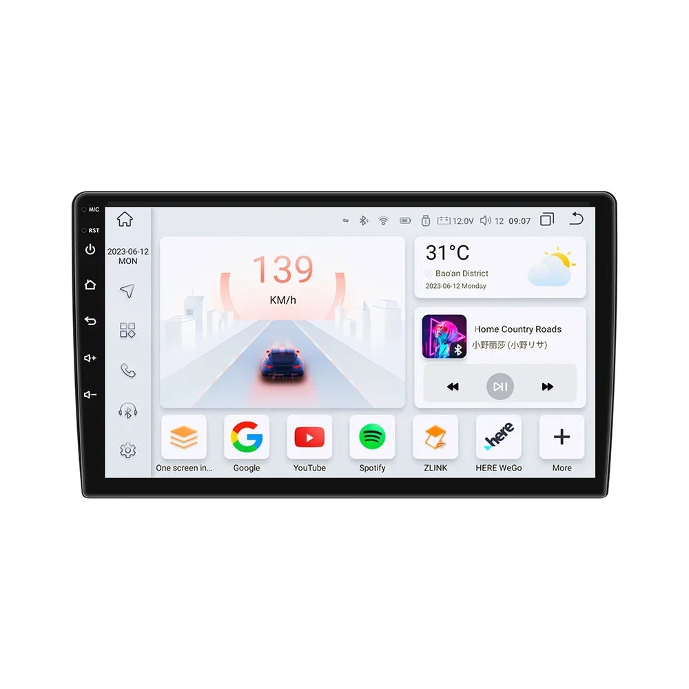9" Android Car Stereo  / Radio  Navigation 4+32G Universal Double Din 1280X720  Screen Wireless Apple Carplay Android Auto in-Dash Head Unit Multimedia Player,Weather,Play Store,YouTube
