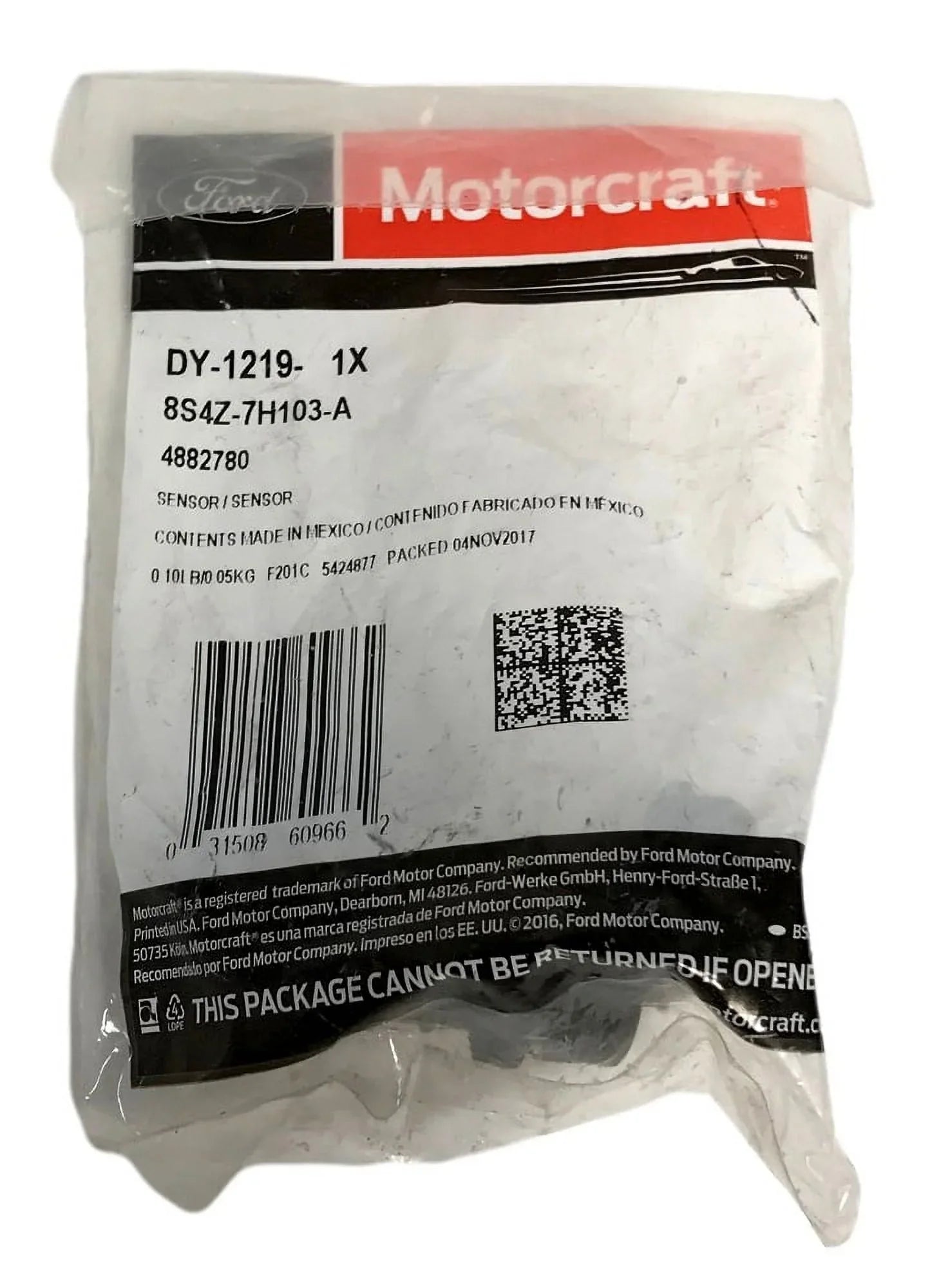 Motorcraft Automatic Transmission Output Shaft Speed Sensor -1219 Fits select: 2008-2011  , 2010-2013