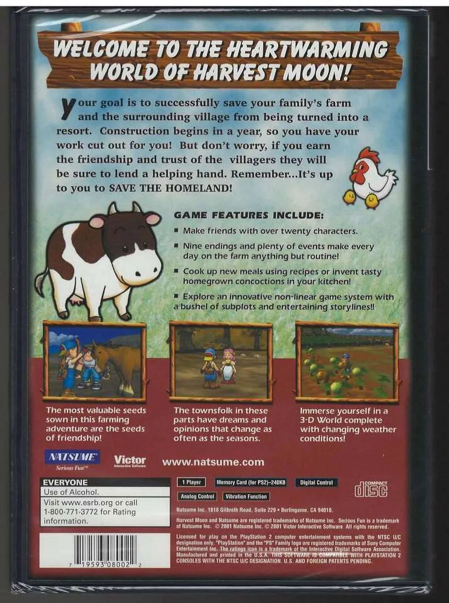 Harvest Moon: Save The Homeland PS2 (Brand New Factory Sealed  Version) Playst