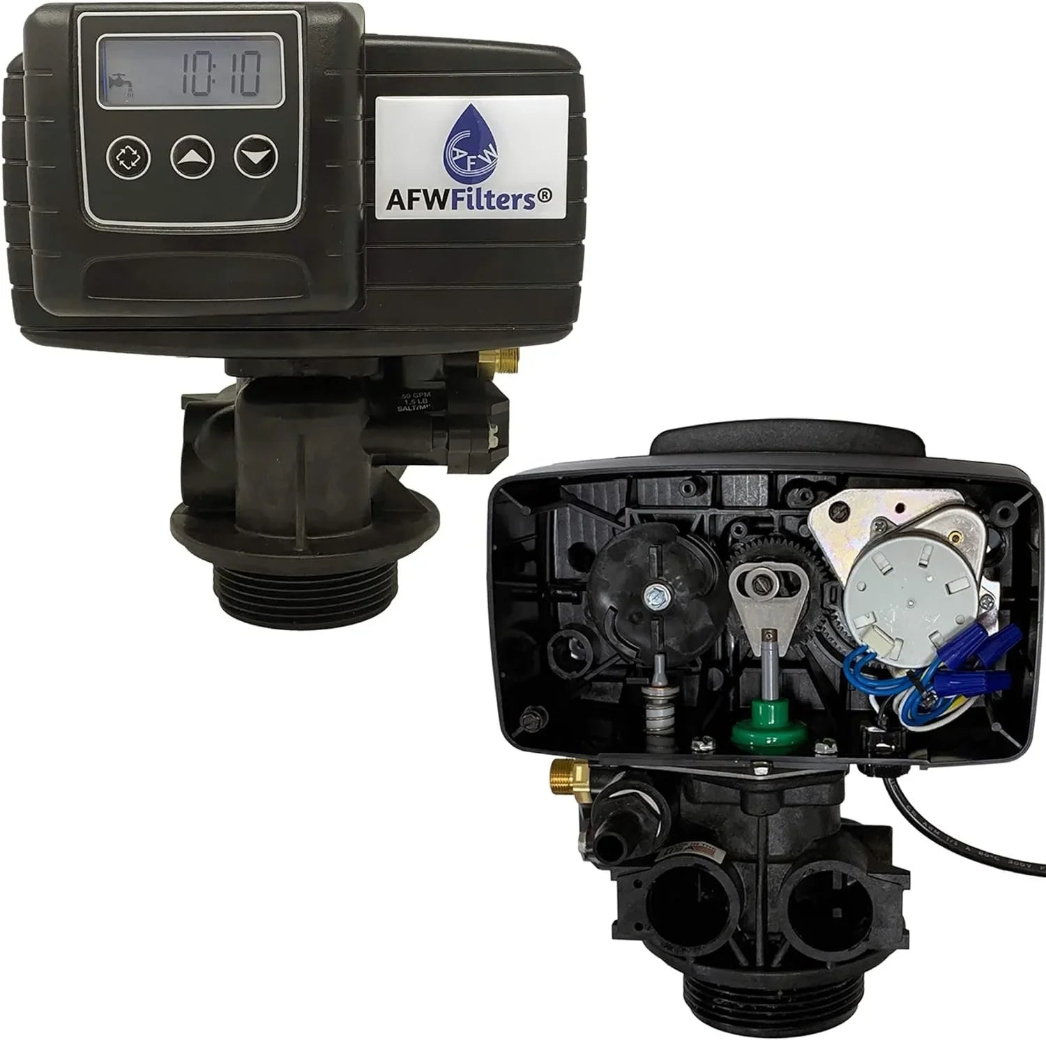Pro 2 Combination water softener iron filter Fleck 5600SXT digital metered valve for whole house 40,000 Grains, Almond