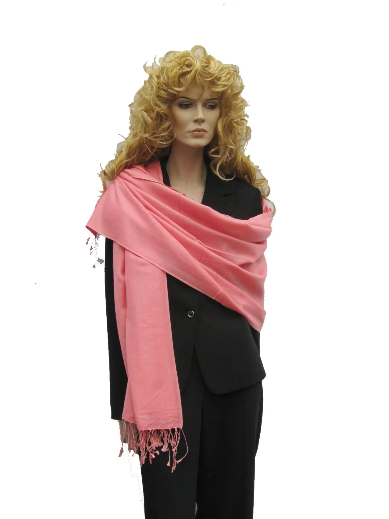 Scarf/Scarves/Shawl/Shawls/Stole/Wrap/Pashmina Scarf/Pashmina Shawl/Cashmere/Cashmere Scarf/Wool/Silk (Light Coral)