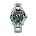 Oceaneva™  Deep Marine Explorer Pro Diver Black Green Bezel Watch - Screw Down with Triple Seal Case Back - 1250M Water Resistance - Japan Automatic Movement Dive Swimming Wrist Watches For Men