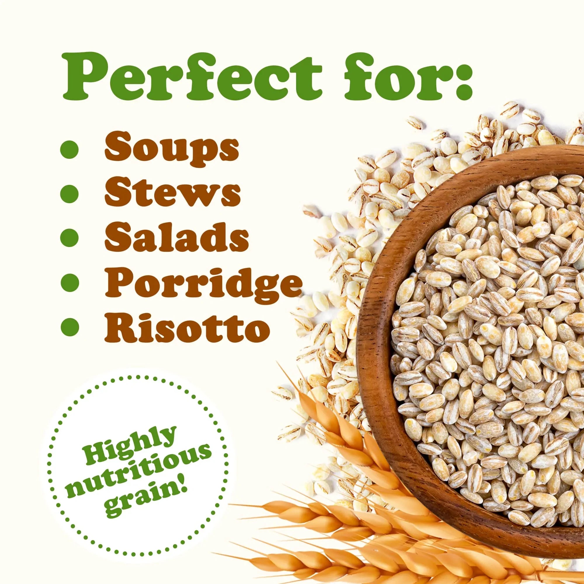 Organic Pearl Barley, 24 Pounds — Non-, Kosher, Raw, Vegan — by Food to Live