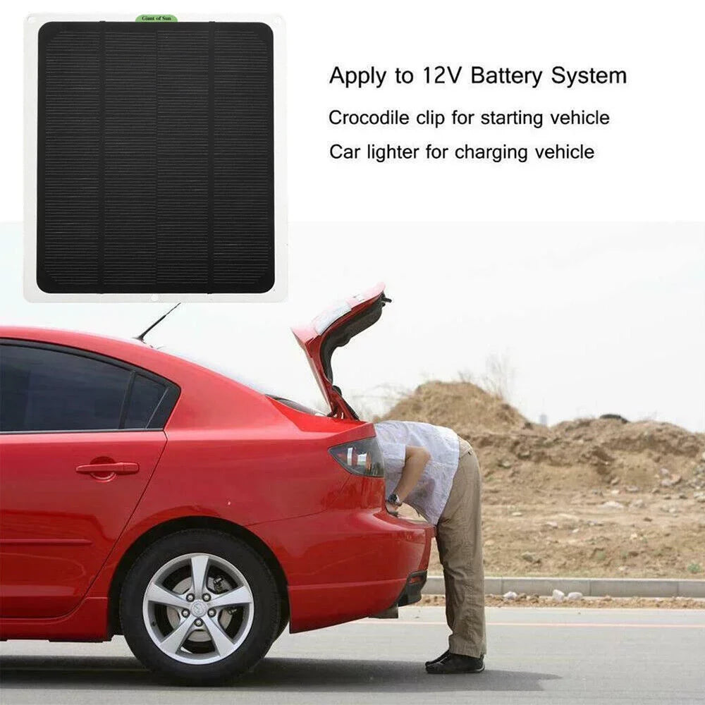 22W 12V Portable Solar Battery Charger & Maintainer - Solar Panel-Built - in Intelligent Charge Controller-Solar Powered Charger for Automobile Car , etc…