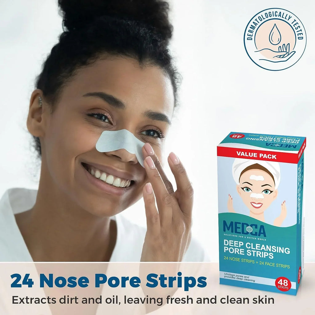 MEDca Deep Cleansing Pore Strips Combo Pack, 48 Strips Sensitive Facial Cleansers