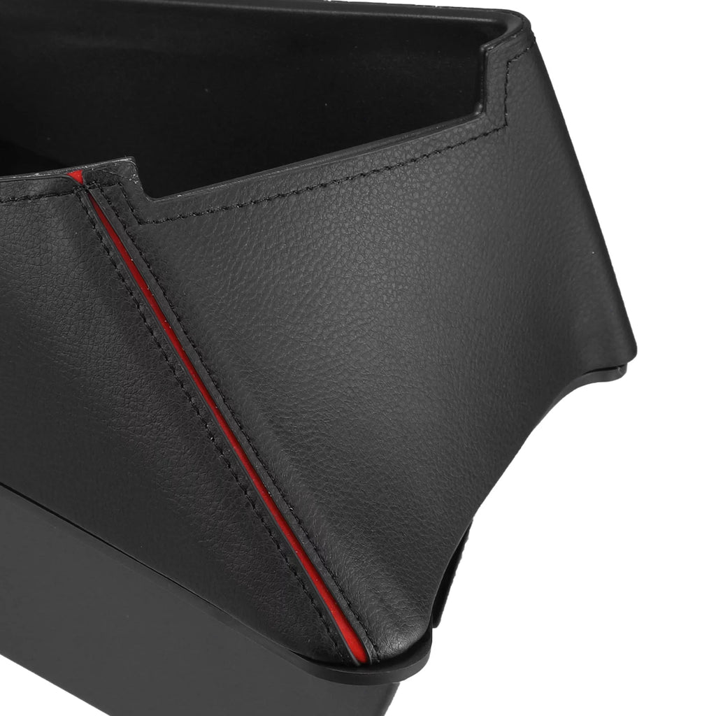 Unique Bargains Car Center Armrest  Storage Box Organizer Container Tray Black for  X1 F48 for  X2 F47 Red Side