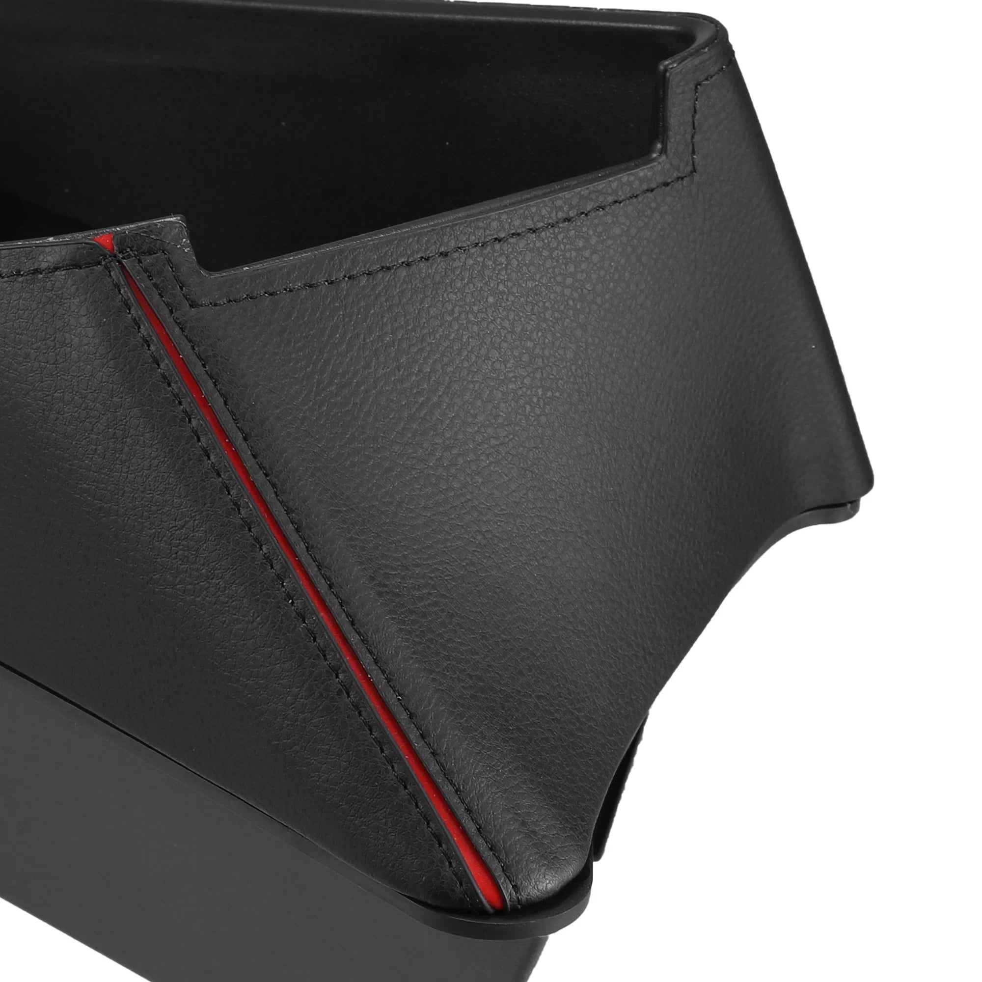 Unique Bargains Car Center Armrest  Storage Box Organizer Container Tray Black for  X1 F48 for  X2 F47 Red Side