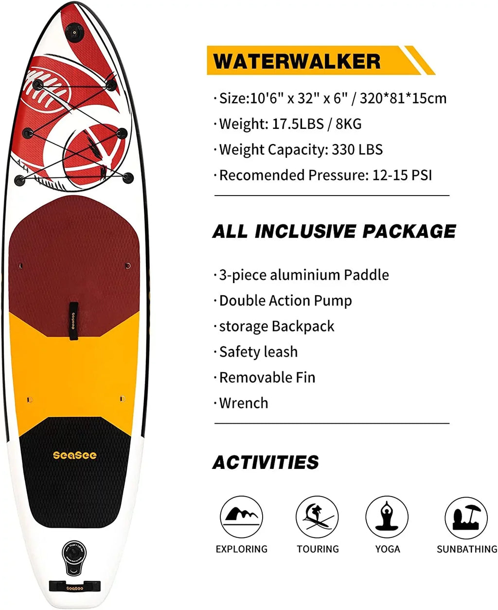 Inflatable Paddle Board You Need for Fishing Yoga Kayaking Surfing Excursions