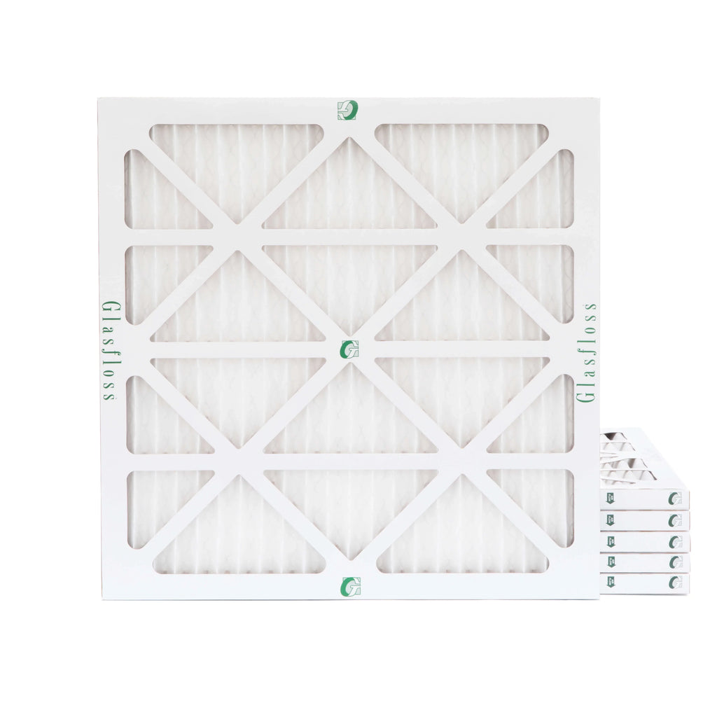 6 Pack of 16x16x1  10 Pleated Air Filters by Glasfloss. Actual Size: 15-1/2 x 15-1/2 x 7/8