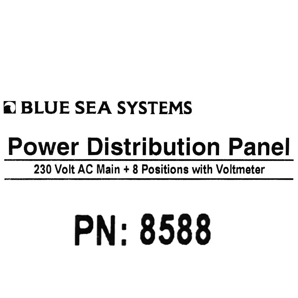 Blue Sea Boat Power Distribution Panel 8588 | 230VAC Main