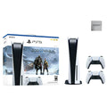 Sony PlayStation_PS5 Video Game Console (Disc Edition) – God of War Ragnarök Bundle –with Extra White Dualsense Controller, Cefesfy