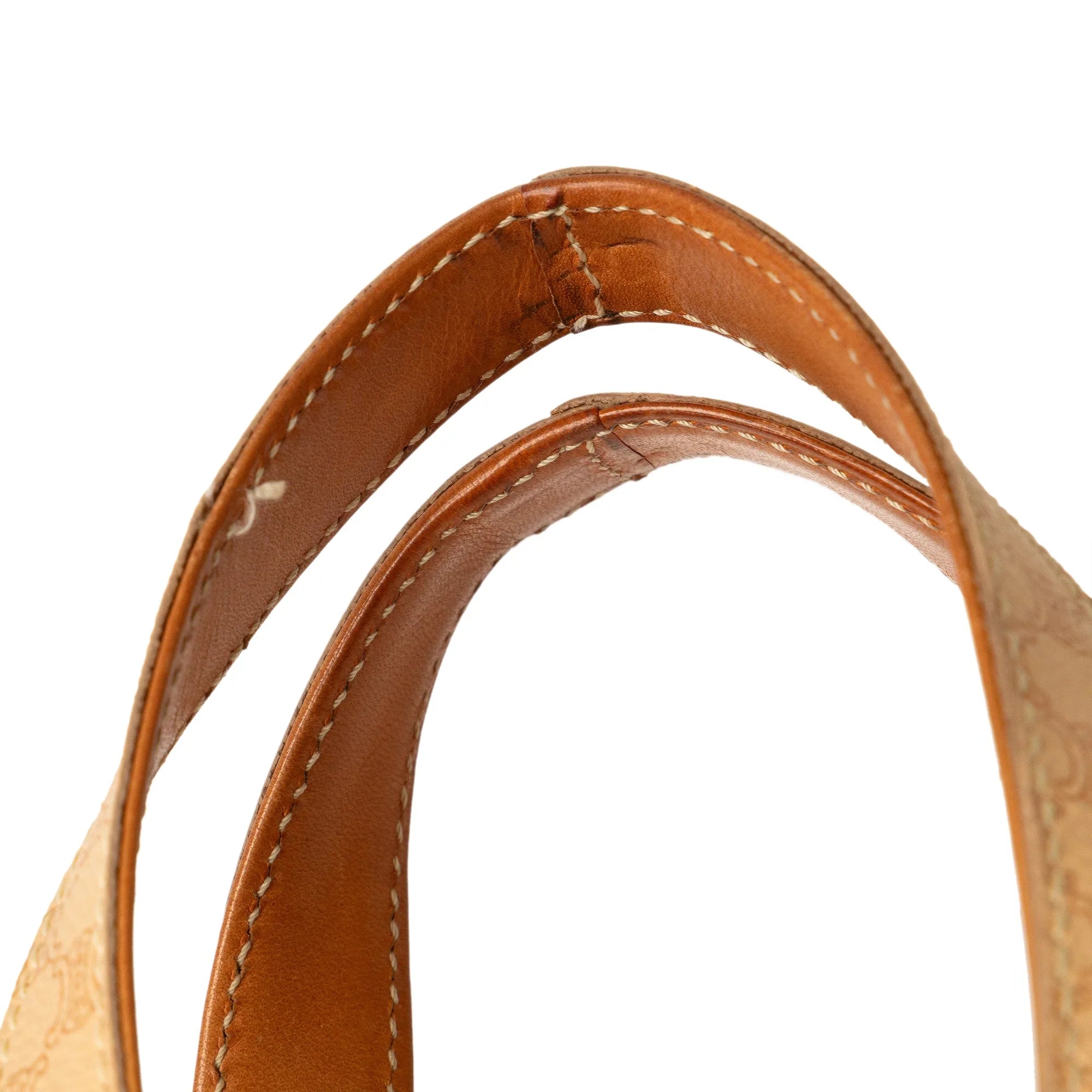 Pre-Owned Authenticated Celine Macadam Tote Bag Coated Canvas Fabric Brown Unisex (Good)