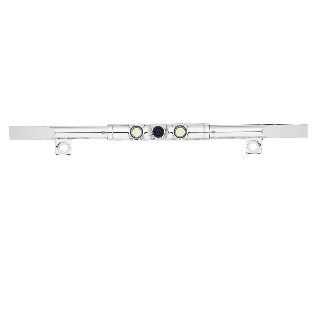 VTL405LTJ - Ultra Slim Bar-Type License Plate Backup Camera with Active Parking Lines and  Lights (Chrome)