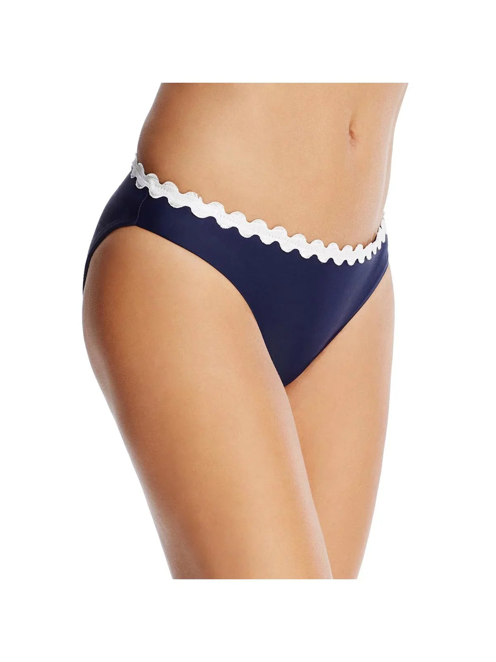 Shoshanna Womens Hipster Scalloped Swim Bottom Separates Navy