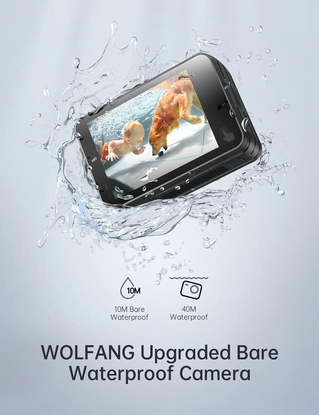 4K/60FPS/24MP Action Camera, Upgraded 3.0  Anti-shake Stabilization 40M Waterproof Camera, 170° Adjustable Wide Angle Multiple Functions