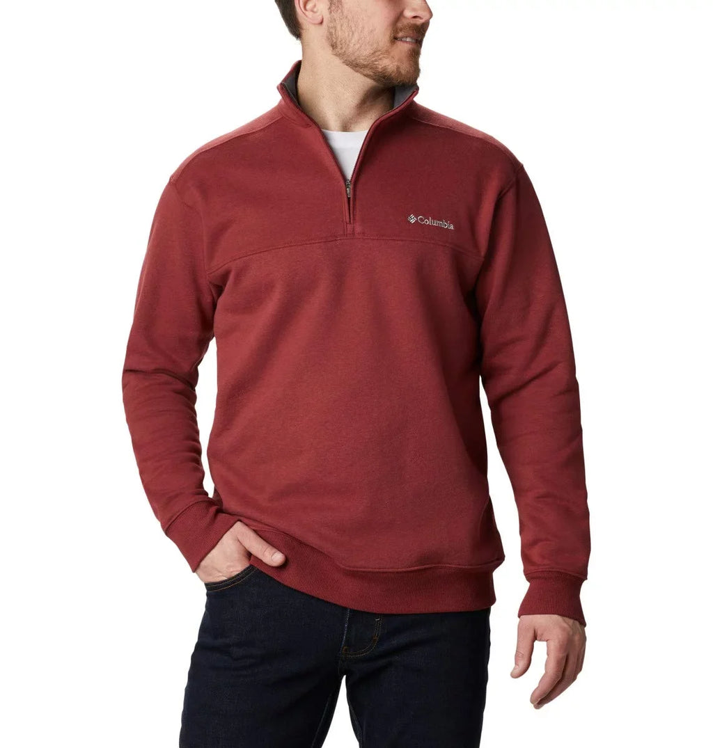Columbia Men's Hart Mountain  Half Zip, Red Jasper, Large