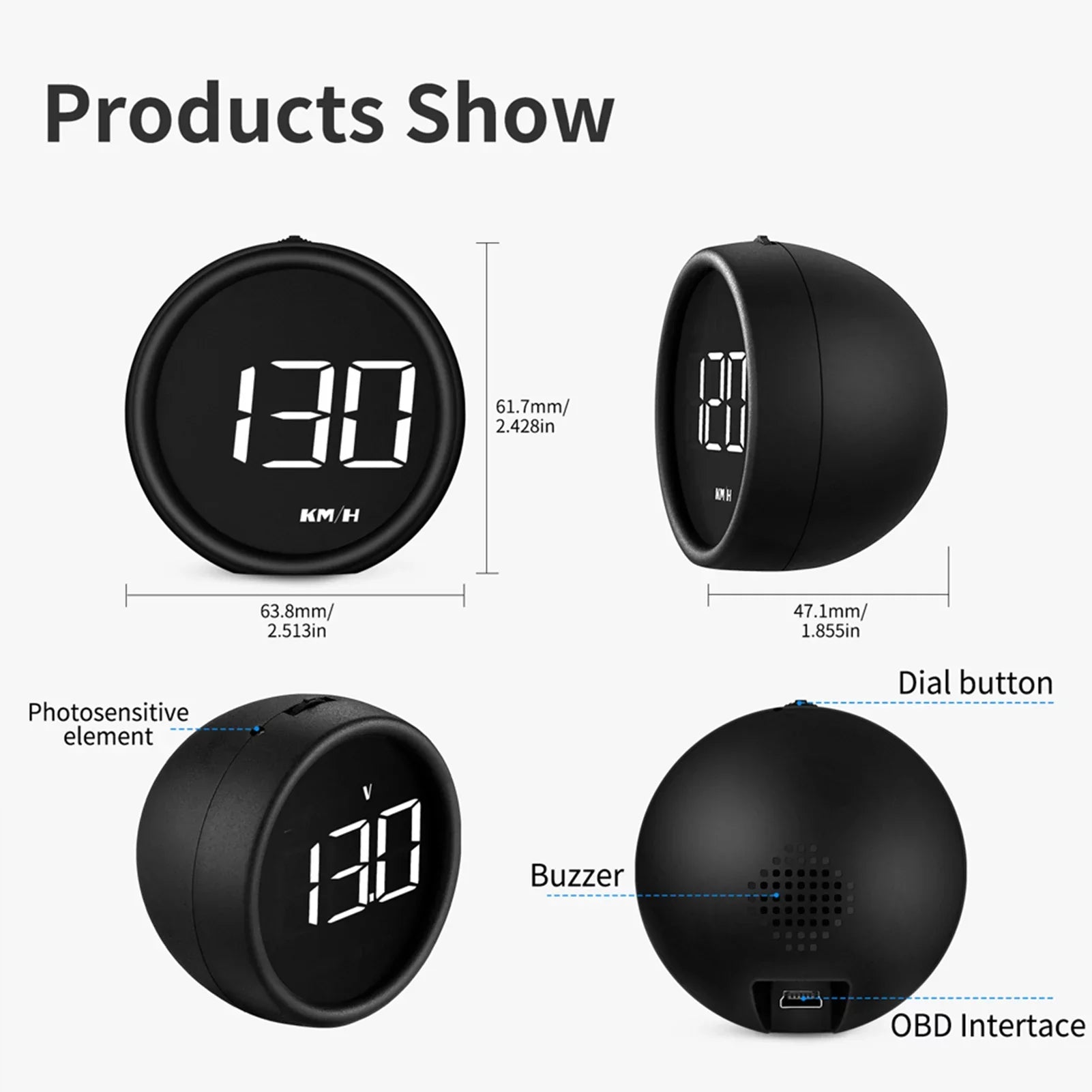Moobody  Speedometer Head-Up Display  for Car Diagnostic Detector Safe Driving